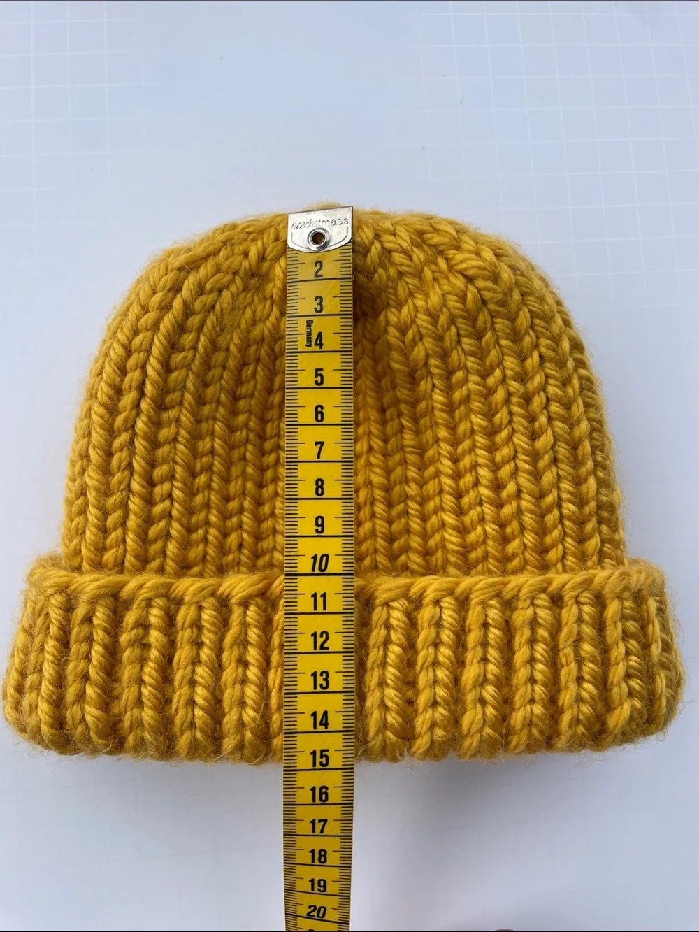 Kids Chunky Knit Beanie - Mustard Yellow